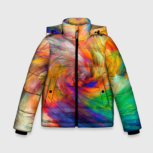 Зимняя куртка для мальчика MULTICOLORED SWIRLS / 3D-Светло-серый – фото 1