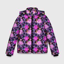 Куртка зимняя для мальчика Абстрактные мыльные пузыри, цвет: 3D-светло-серый