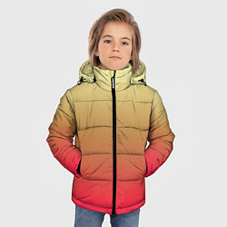 Куртка зимняя для мальчика Красно-желтый градиент, цвет: 3D-черный — фото 2