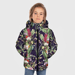 Куртка зимняя для мальчика Цветы В Букетах, цвет: 3D-черный — фото 2