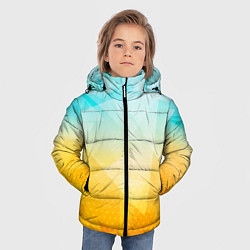 Куртка зимняя для мальчика Полигоны - Лед и мед, цвет: 3D-светло-серый — фото 2