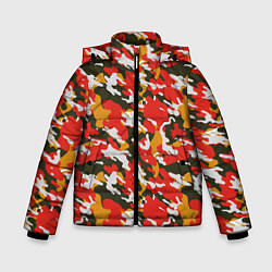 Куртка зимняя для мальчика Летний яркий камуфляж, цвет: 3D-светло-серый