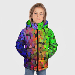 Куртка зимняя для мальчика Яркая палитра красок - блики, цвет: 3D-светло-серый — фото 2