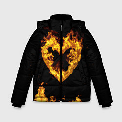 Куртка зимняя для мальчика Fire Heart, цвет: 3D-черный