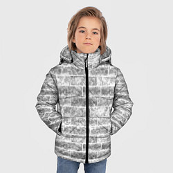 Куртка зимняя для мальчика Серая кирпичная стена стиль лофт, цвет: 3D-светло-серый — фото 2