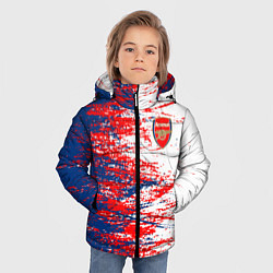Куртка зимняя для мальчика Arsenal fc арсенал фк texture, цвет: 3D-светло-серый — фото 2