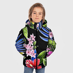 Куртка зимняя для мальчика Floral vanguard composition Летняя ночь Fashion tr, цвет: 3D-красный — фото 2