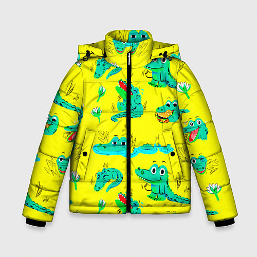 Зимняя куртка для мальчика GREEN CROCODILES / 3D-Светло-серый – фото 1