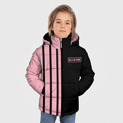 Куртка зимняя для мальчика BLACKPINK HALF BLACK-PINK MINI LOGO, цвет: 3D-светло-серый — фото 2