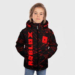 Куртка зимняя для мальчика ROBLOX красный логотип, цвет: 3D-черный — фото 2
