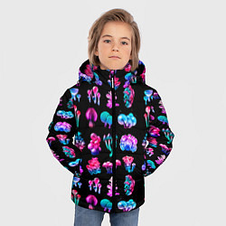 Куртка зимняя для мальчика NEON MUSHROOMS, цвет: 3D-черный — фото 2