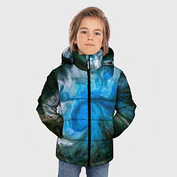 Куртка зимняя для мальчика Неоновые краски - Синий, цвет: 3D-светло-серый — фото 2