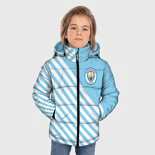 Зимняя куртка для мальчика Manchester city манчестер сити былые волосы / 3D-Светло-серый – фото 3