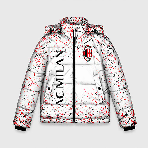 Зимняя куртка для мальчика Ac milan logo / 3D-Черный – фото 1