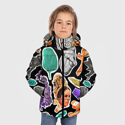 Куртка зимняя для мальчика Underground pattern Fashion trend, цвет: 3D-светло-серый — фото 2