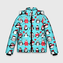 Куртка зимняя для мальчика PENGUINS ON THE POSITIVE, цвет: 3D-светло-серый