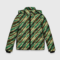 Куртка зимняя для мальчика Абстрактный узор камуфляжной расцветки, цвет: 3D-светло-серый