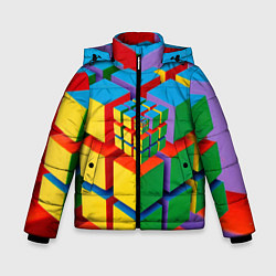 Зимняя куртка для мальчика Цветные кубики КУБОКУБ