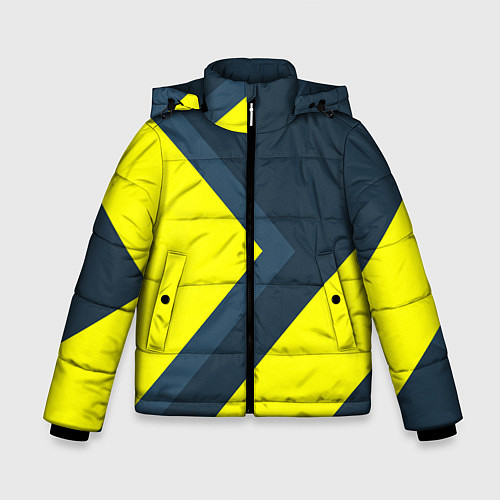 Зимняя куртка для мальчика Геометрическая Стрелка / 3D-Черный – фото 1