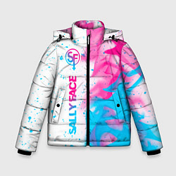 Куртка зимняя для мальчика Sally Face Neon Gradient, цвет: 3D-черный