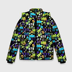Зимняя куртка для мальчика Multicolored alphabet and numbers