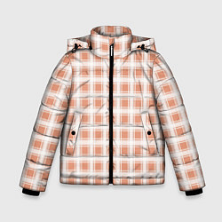 Куртка зимняя для мальчика Light beige plaid fashionable checkered pattern, цвет: 3D-красный