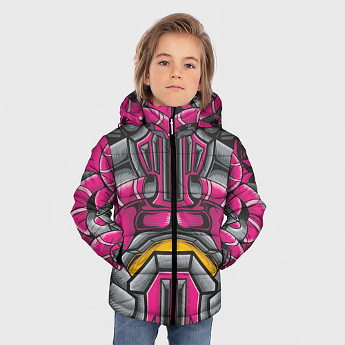 Зимняя куртка для мальчика Костюм робота / 3D-Светло-серый – фото 3