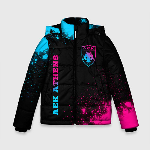 Зимняя куртка для мальчика AEK Athens - Neon Gradient / 3D-Черный – фото 1