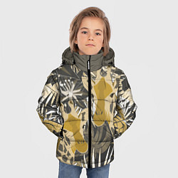 Куртка зимняя для мальчика Жирафы в тропиках, цвет: 3D-черный — фото 2