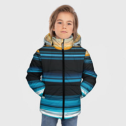 Куртка зимняя для мальчика Градиент восход солнца, цвет: 3D-красный — фото 2