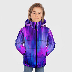 Куртка зимняя для мальчика Purple splashes, цвет: 3D-черный — фото 2