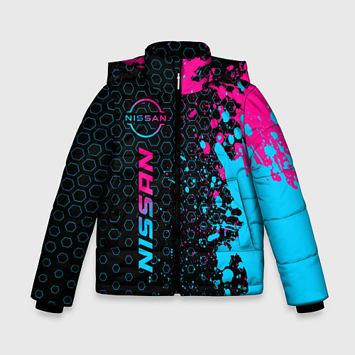Зимняя куртка для мальчика Nissan - neon gradient / 3D-Черный – фото 1