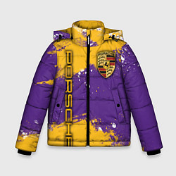 Куртка зимняя для мальчика PORSCHE- LAKERS COLORS, цвет: 3D-черный