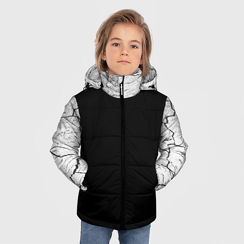 Зимняя куртка для мальчика Кроссфит униформа - трещины / 3D-Светло-серый – фото 3