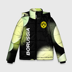 Куртка зимняя для мальчика Боруссия Абстракция, цвет: 3D-черный