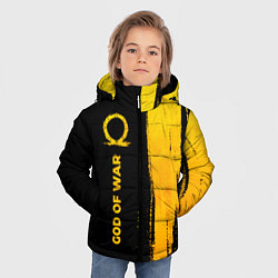 Куртка зимняя для мальчика God of War - gold gradient: по-вертикали, цвет: 3D-черный — фото 2