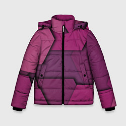 Куртка зимняя для мальчика Геометрические фигуры в движении, цвет: 3D-черный