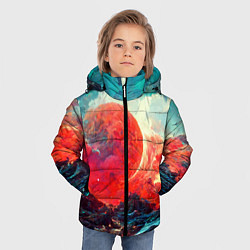 Куртка зимняя для мальчика Огненный шторм, цвет: 3D-черный — фото 2