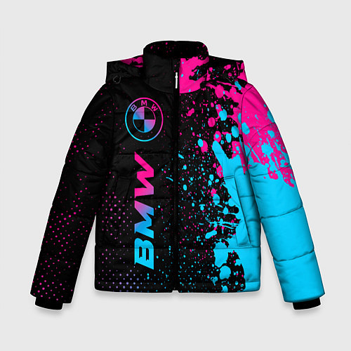 Зимняя куртка для мальчика BMW - neon gradient: по-вертикали / 3D-Черный – фото 1