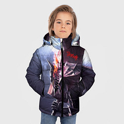 Куртка зимняя для мальчика Берсерк С Мечечём На Плече, цвет: 3D-светло-серый — фото 2