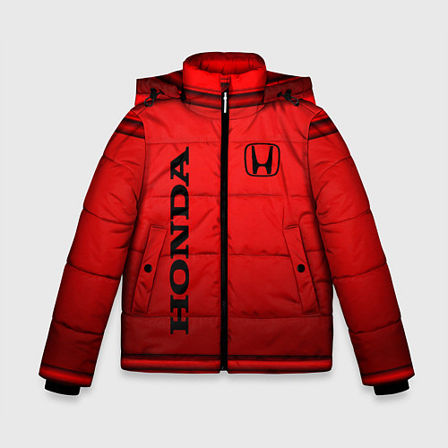 Зимняя куртка для мальчика Хонда - спорт / 3D-Черный – фото 1