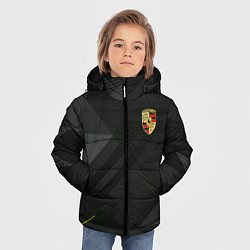 Куртка зимняя для мальчика Porsche - logo, цвет: 3D-красный — фото 2