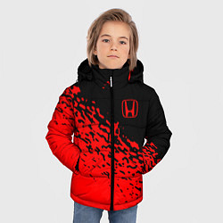 Куртка зимняя для мальчика Honda - красные брызги, цвет: 3D-красный — фото 2