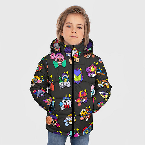 Зимняя куртка для мальчика Особые значки пины Бравл Старс редкие / 3D-Красный – фото 3