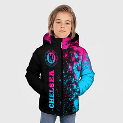 Куртка зимняя для мальчика Chelsea - neon gradient: по-вертикали, цвет: 3D-черный — фото 2