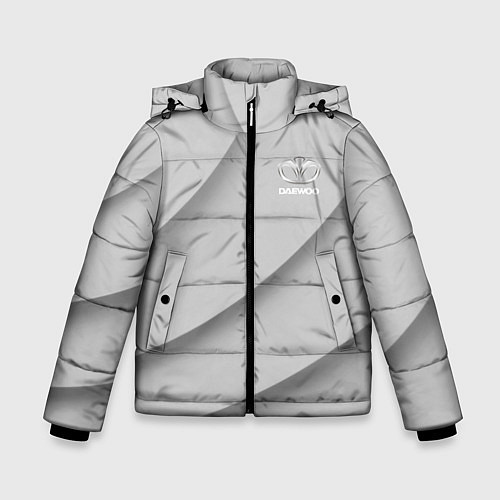 Зимняя куртка для мальчика Daewoo - серая абстракция / 3D-Черный – фото 1