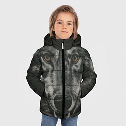 Куртка зимняя для мальчика Крупная морда серого волка, цвет: 3D-светло-серый — фото 2