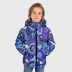 Куртка зимняя для мальчика Color patterns of flowers, цвет: 3D-светло-серый — фото 2