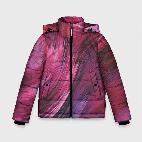 Зимняя куртка для мальчика Текстура буря красок / 3D-Черный – фото 1