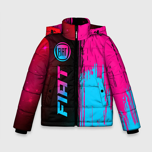 Зимняя куртка для мальчика Fiat - neon gradient: по-вертикали / 3D-Черный – фото 1